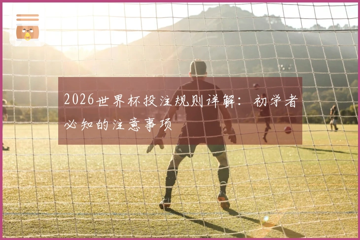 2026世界杯投注规则详解:初学者必知的注意事项